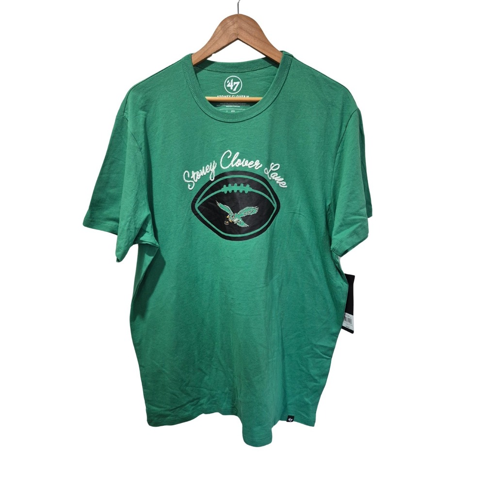 Philadelphia Eagles Stoney Clover Lane 47 Brand Green T-shirt (Size XL) NWT